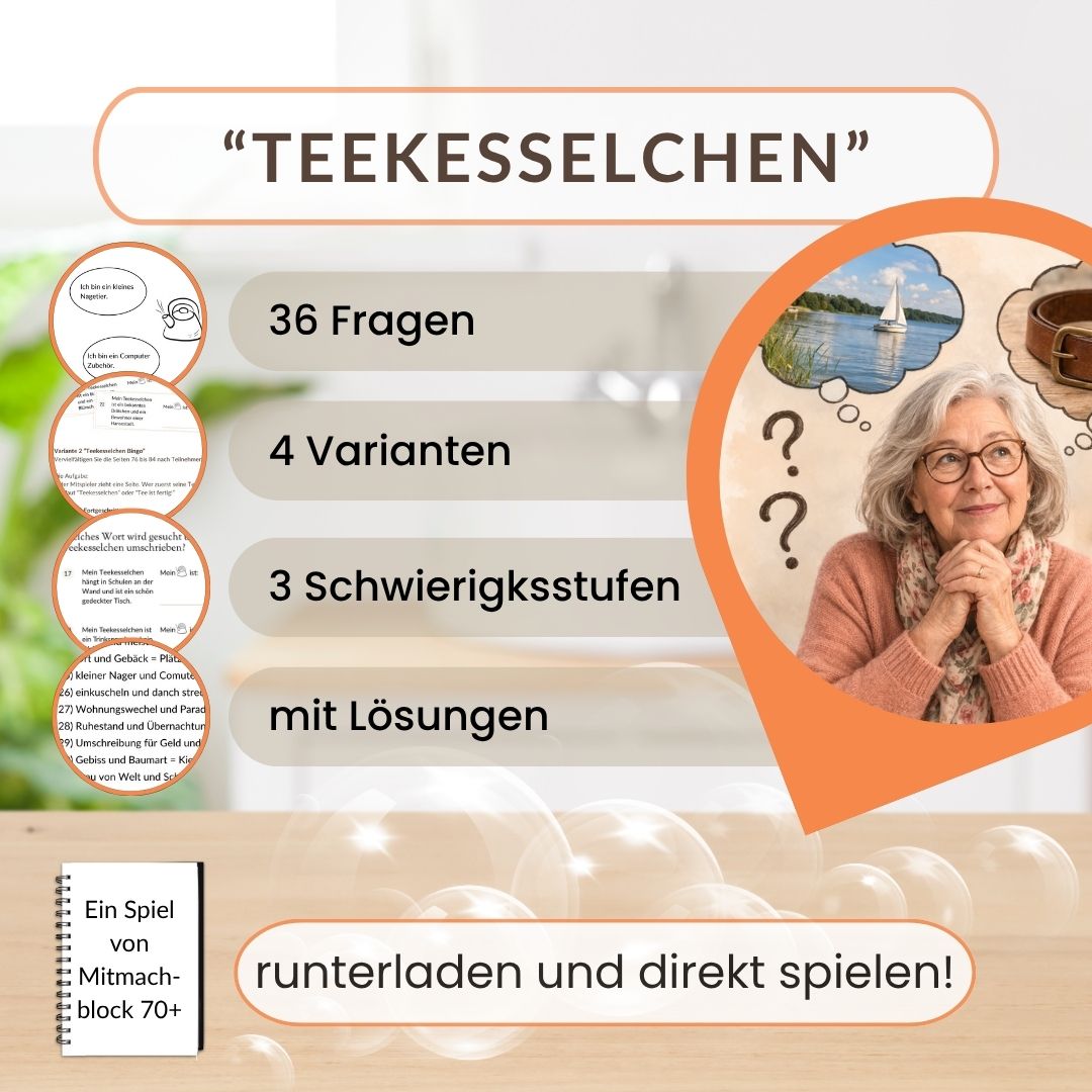 36 Teekesselchen in 3 Schwierigkeits&shy;graden zum Download